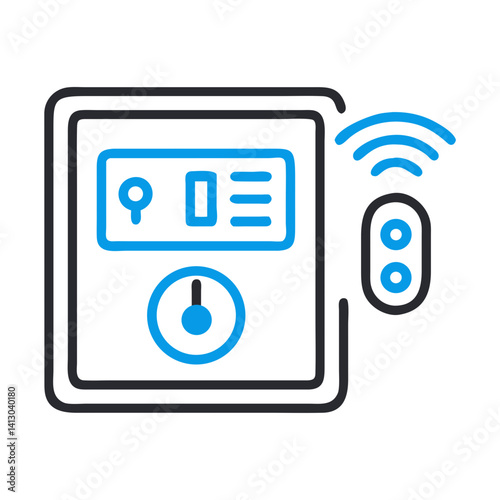 Smart Thermostat Icon – Temperature Control Symbol, Home Climate Management
