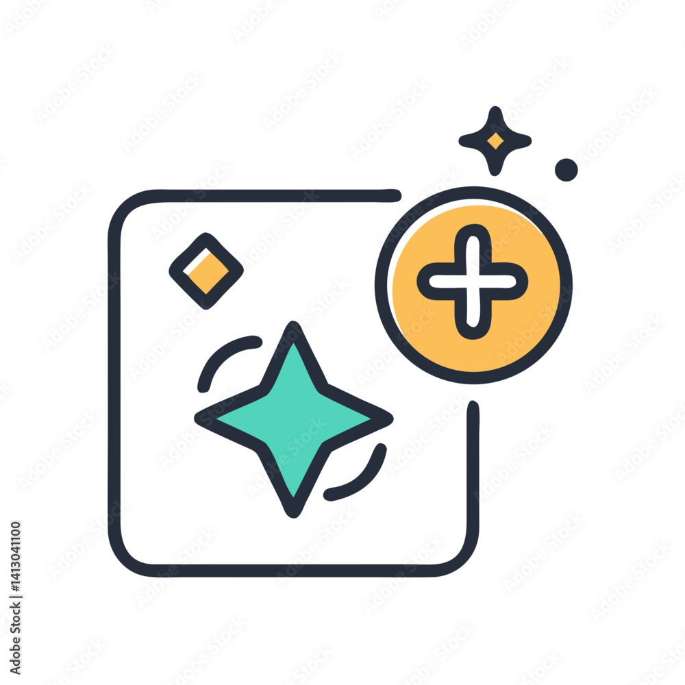 Sparkle Add Icon – New Feature Symbol, Update, Enhancement, UI Element Sparkle Add Icon – New Feature Symbol, Update, Enhancement, UI Element