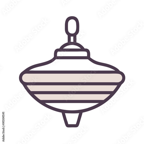 Spinning Top Icon Representing Classic Rotating Toy