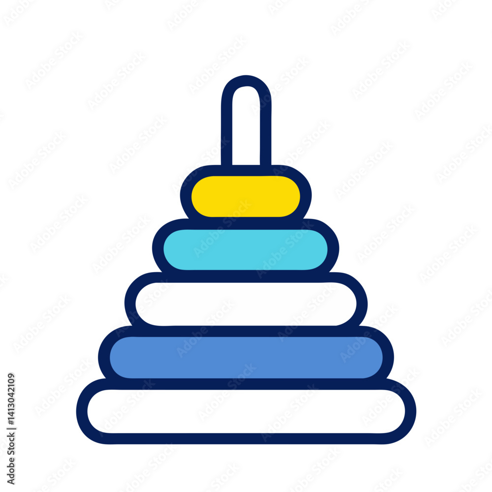Stacking Rings Icon Representing Baby Coordination Stacking Rings Icon Representing Baby Coordination