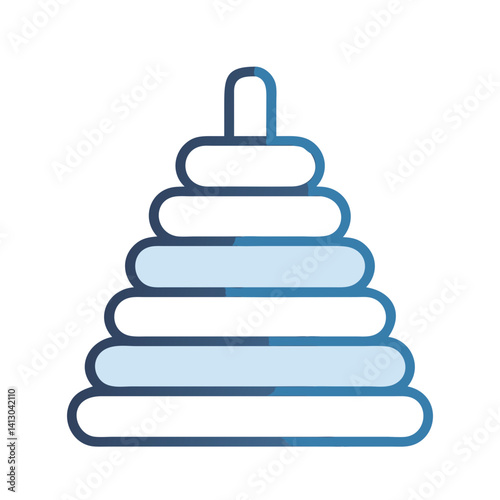 Stacking Rings Icon Representing Baby Coordination