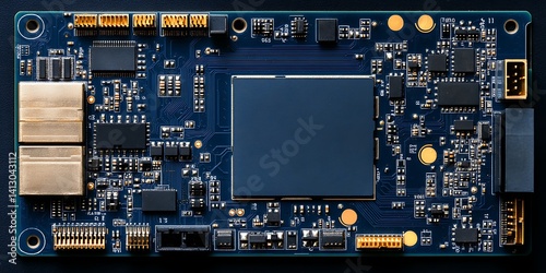 Circuit Board Top-Down View