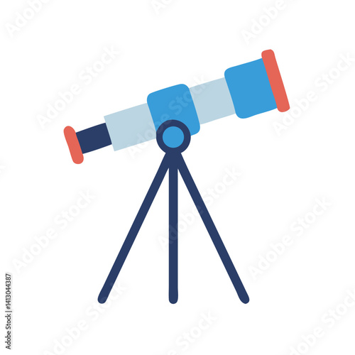 Telescope Icon Representing Space Observation Tool