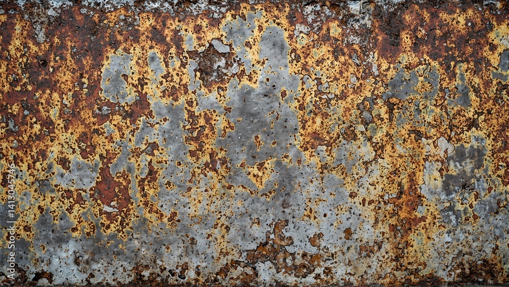 A detailed close up of a weathered metal surface showcasing rusty patches and a pitted texture evoking industrial decay and history A detailed close up of a weathered metal surface showcasing rusty patches and a pitted texture evoking industrial decay and history