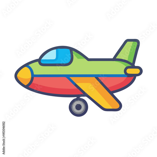 Toy Aeroplane Icon – Flying Vehicle for Kids and Playtime