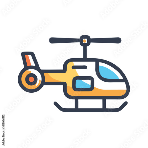 Toy Helicopter Icon – Remote Control Flying Toy Symbol
