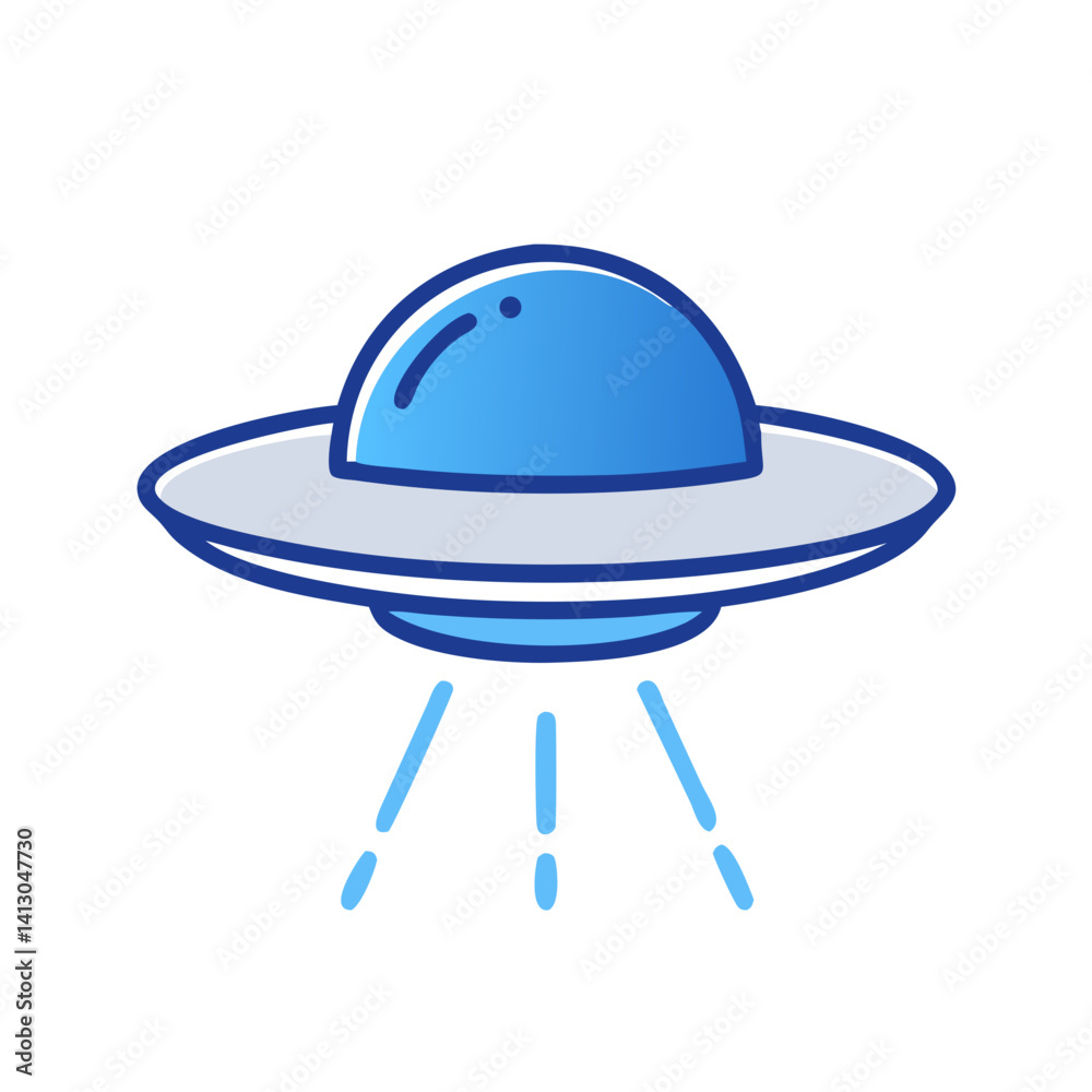 UFO Craft Icon Representing Alien Flying Saucer and Extraterrestrial Vehicle UFO Craft Icon Representing Alien Flying Saucer and Extraterrestrial Vehicle