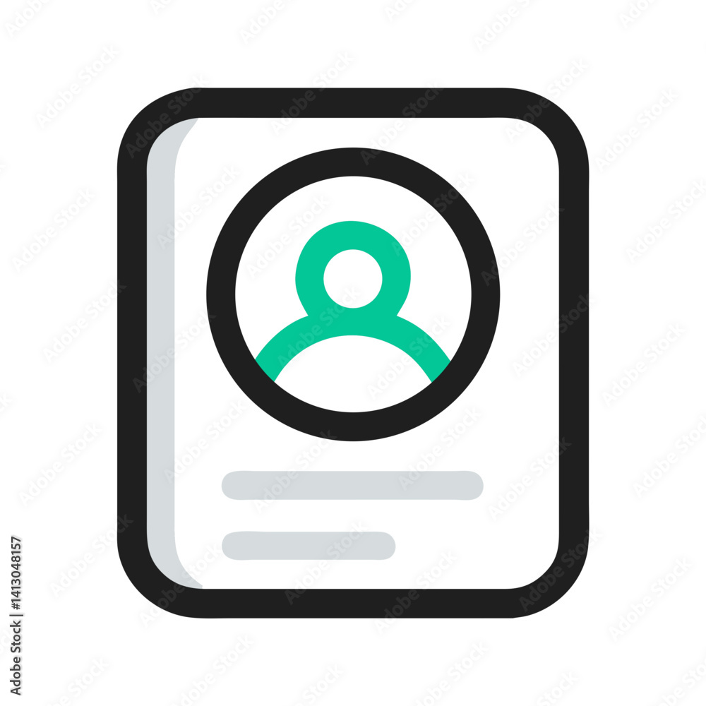 User Profile Icon Representing Account or Personal Identity Information User Profile Icon Representing Account or Personal Identity Information