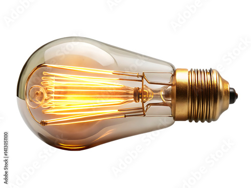 Wallpaper Mural Vintage Light Bulb isolated on white background Torontodigital.ca