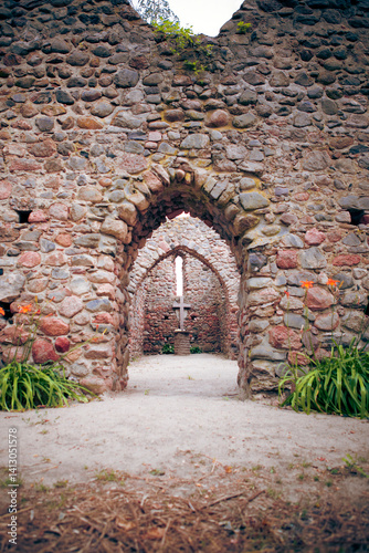 Ruins of St. Martin's Church in Gryżyna