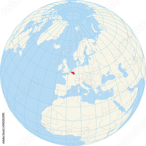 Locator map showing the location of Belgium