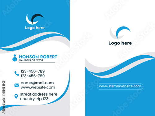 Templates for modern vertical business card print