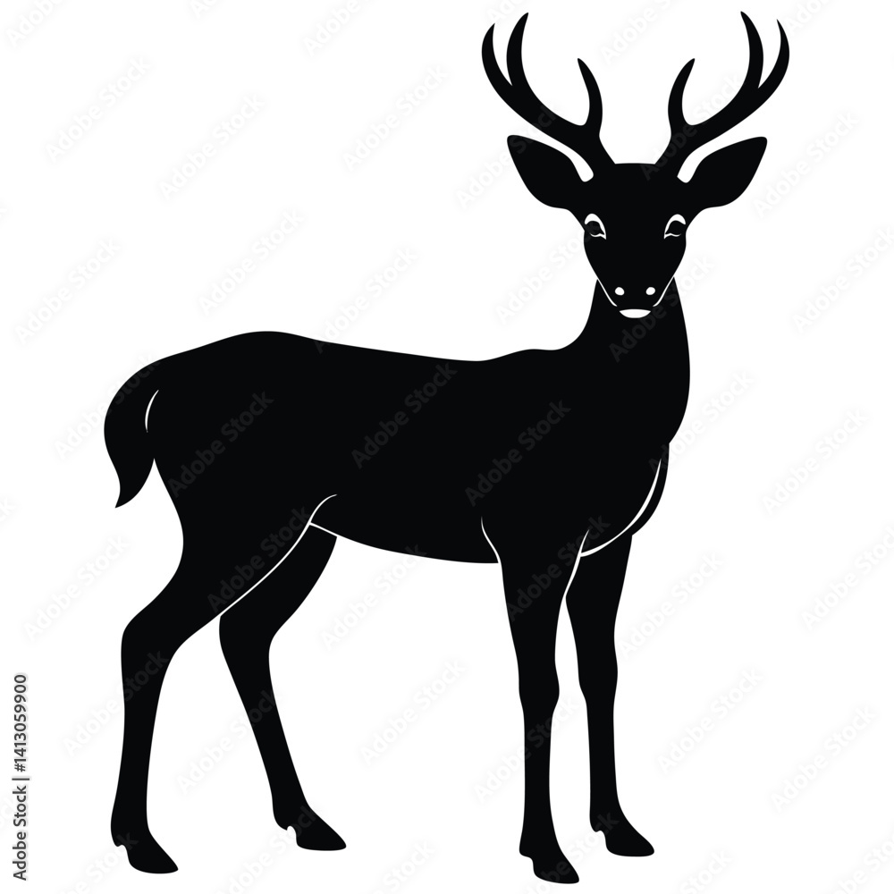 Fototapeta premium White Tailed Deer Silhouette