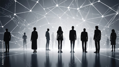 Connected Silhouettes: Group in Digital Network Space