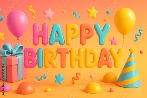 Colorful Birthday Celebration With Vibrant Decorations and Festive Elements for a Joyful Occasion