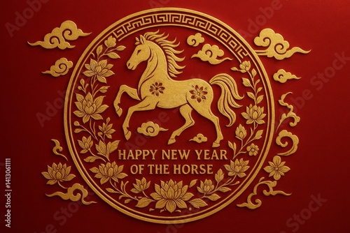 Celebrating the Year of the Horse With Festive Decorations in Traditional Style