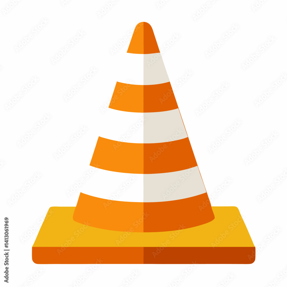 new traffic cone vector icon on white background new traffic cone vector icon on white background