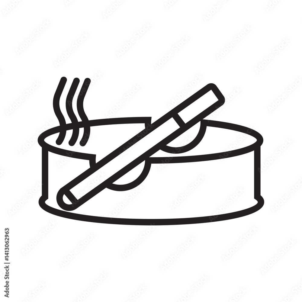 Ashtray Icon, Cigarette Ashtray Vector Illustration on white background. 10 EPS Ashtray Icon, Cigarette Ashtray Vector Illustration on white background. 10 EPS