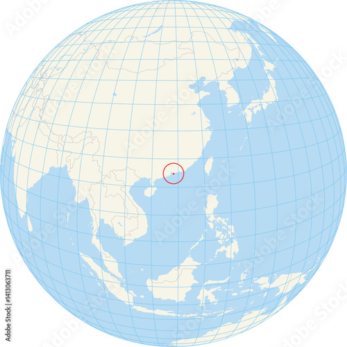 Locator map showing the location of Hong Kong