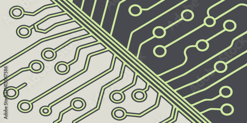 Abstract Circuit Board Design  Dual-Tone Technology Background