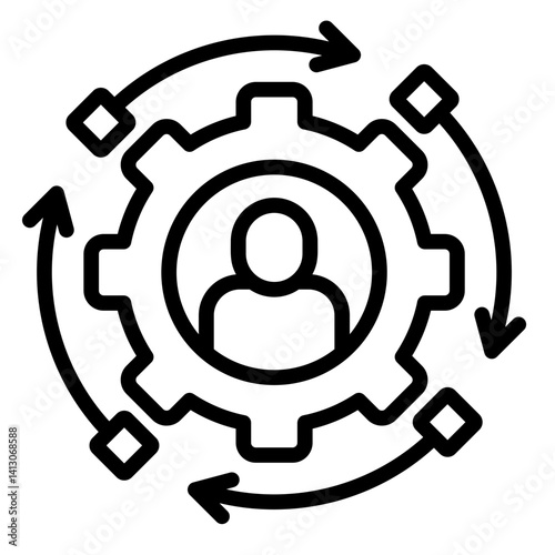 Change Management  Icon Element For Design

