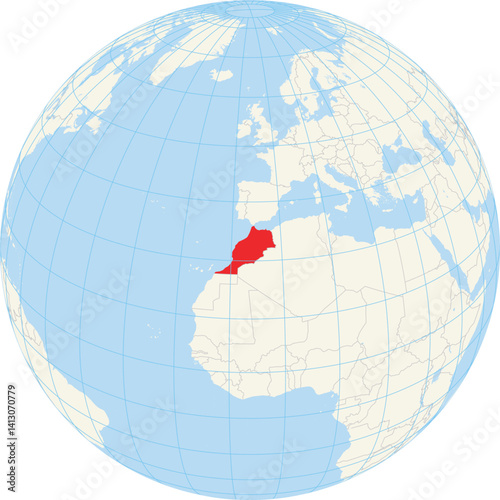 Locator map showing the location of Morocco