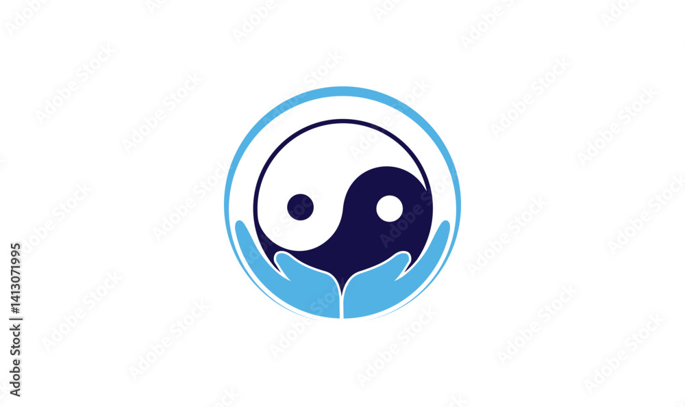 Yin yang balanced logo for brand Yin yang balanced logo for brand