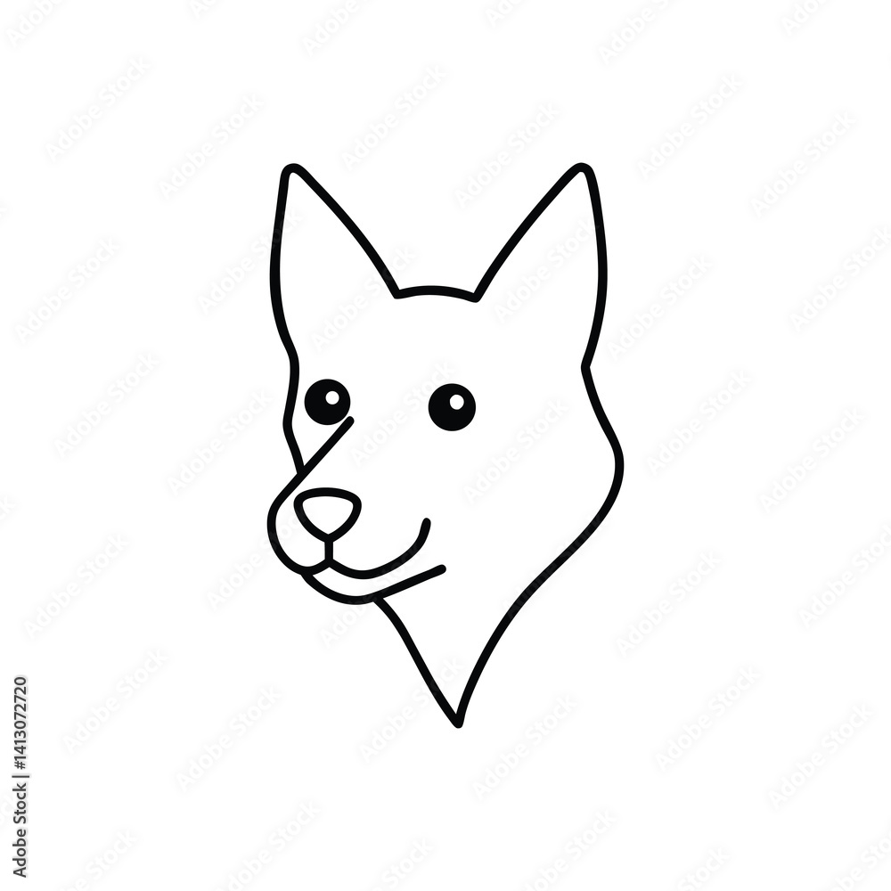 Fototapeta premium vector illustration of a dog