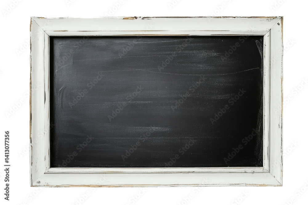 Obraz premium Empty Black Chalkboard on transparent background