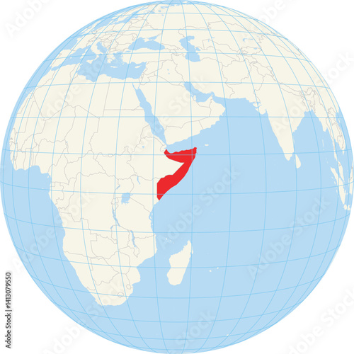 Locator map showing the location of Somalia