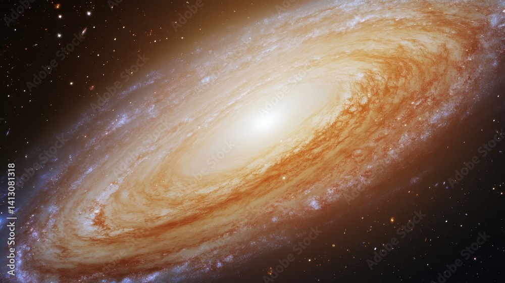 Fototapeta premium Stunning Galaxy in Space: An Awe-Inspiring Cosmic Spiral Captured in Stunning Detail