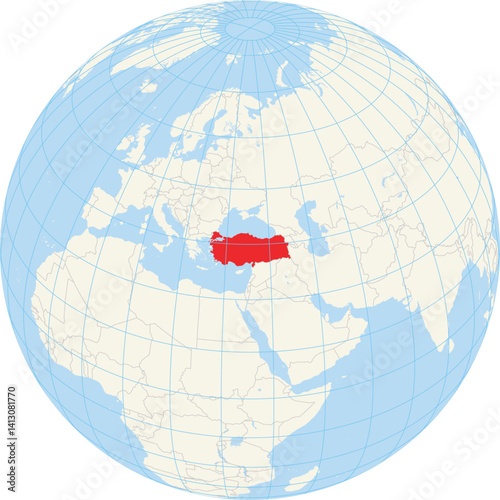 Locator map showing the location of Turkey