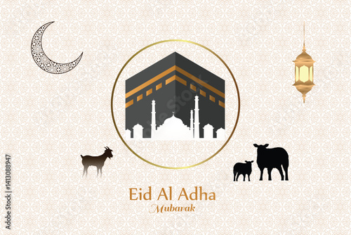 Eid al adha design with animal background