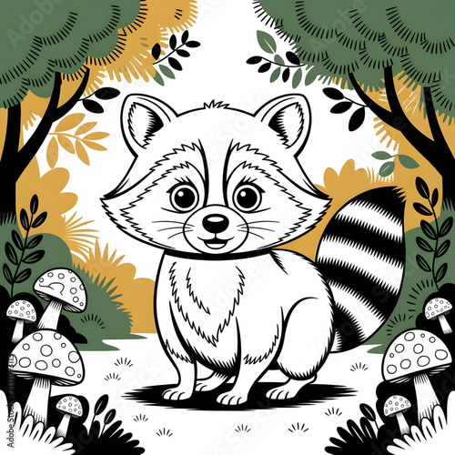 raccoon  with a wild life 
