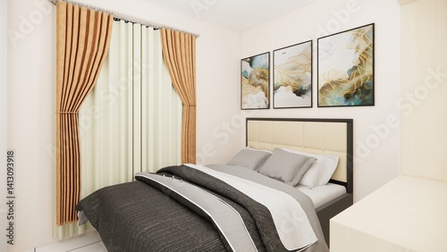 Cozy and Modern Bedroom Interior Design with Elegant Decor