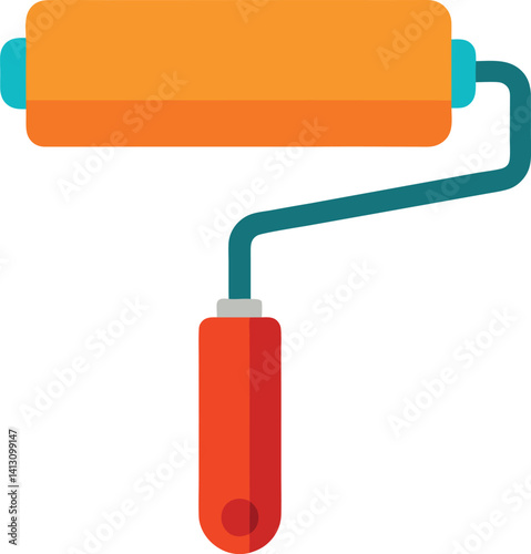 paint roller vector illustration