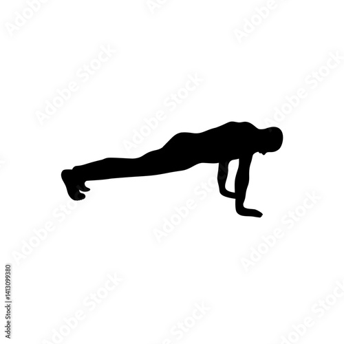 illustration of people doing push up
