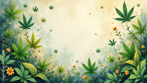 Illustrated depiction of THCA, a form of tetrahydrocannabinol before decarboxylation, set against a blurred background to emphasize its importance. photo