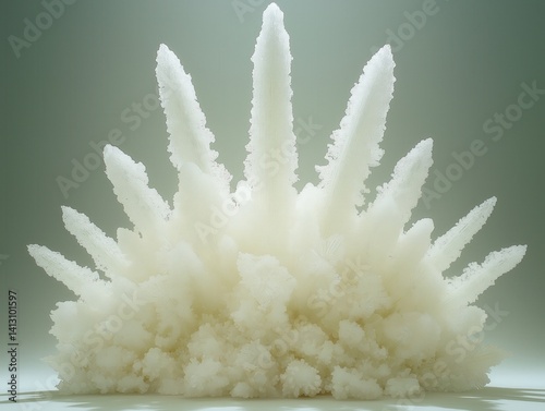 Dramatic Explosion of Smoke Clouds: Mystical 3D Abstract Art in White Background with Powerful Visual Effects and Lighting