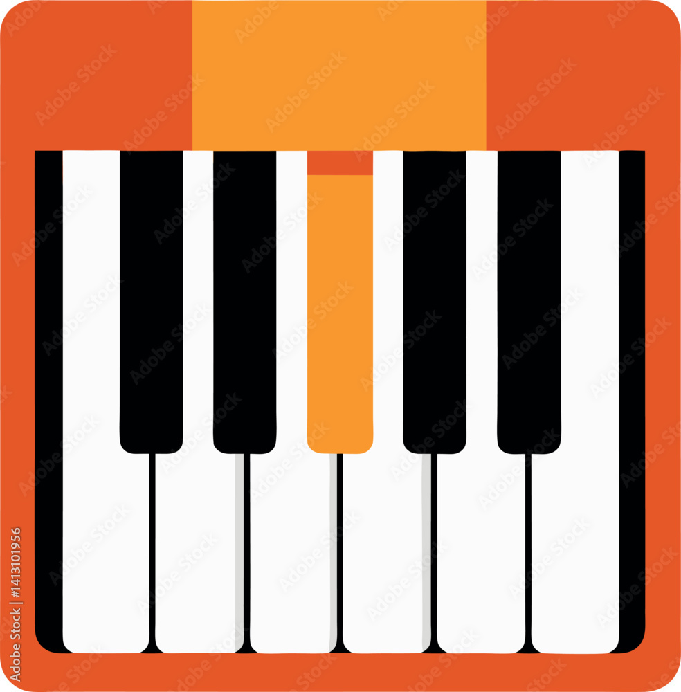 Naklejka premium piano keys vector illustration