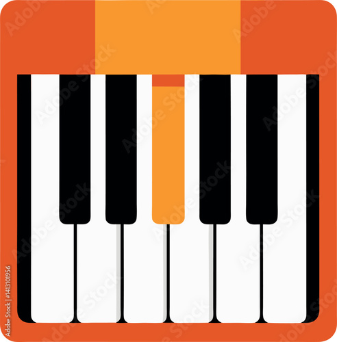 piano keys vector illustration