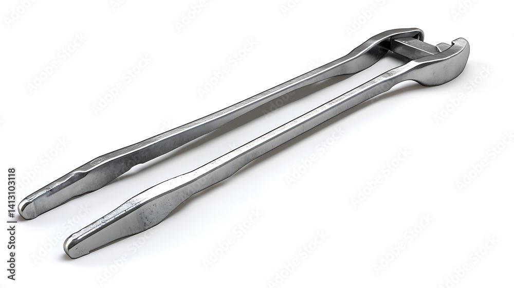 Metal tongs with isolated, and white background. Metal tongs with isolated, and white background.