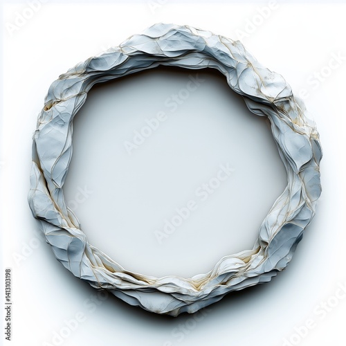 Abstract Geometric Paper Art with Neutral Tones: Modern Soft Design for Stylish Interior Decor