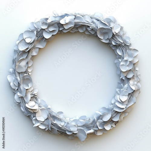Elegant Decorative White Floral Wreath for Home Decor and Wedding Celebrations - Stylish & Beautiful Seasonal Arrangement