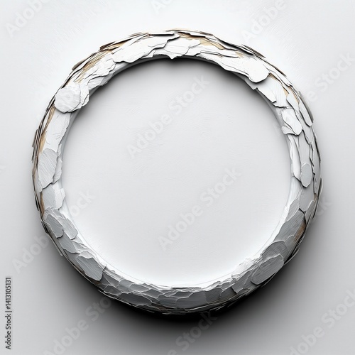 Modern Minimalist Ornate Decorative Mirror: Stylish Round Wall Art for Interior Home Decor with Textured Geometric Patterns