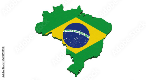 Isolated Map of Brazil