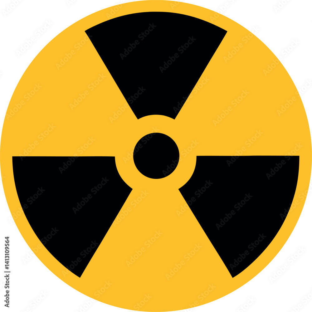 Fototapeta premium radiation warning sign