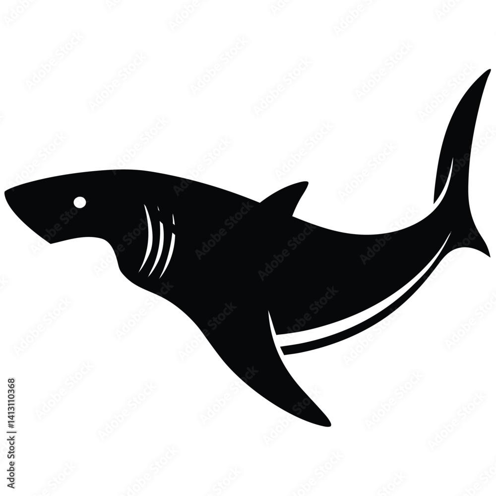 Fototapeta premium shark silhouettes vector