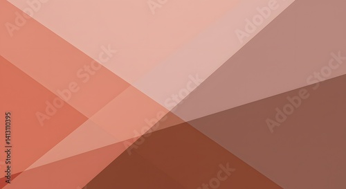 Abstract Geometric Overlapping Shapes in Red and Pink