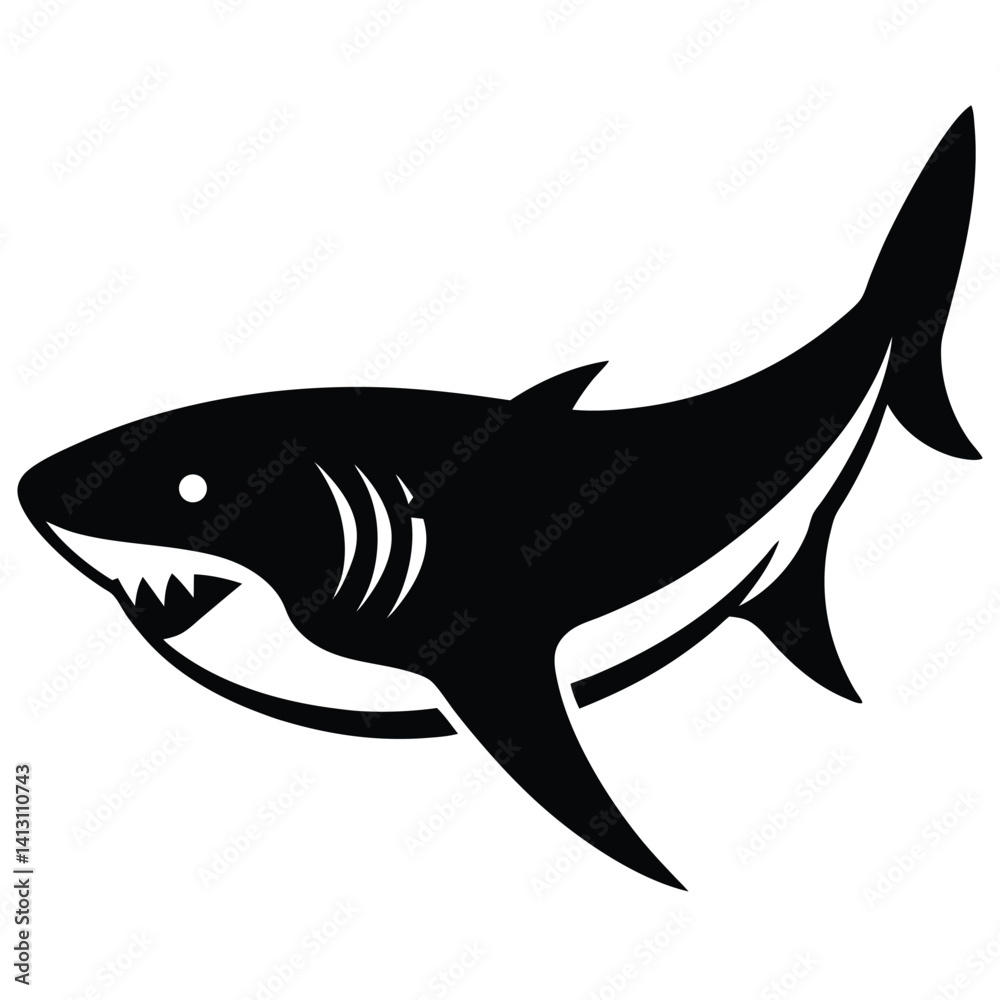 Fototapeta premium shark silhouettes vector